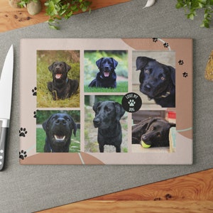 Personalized Glass Cutting Board, Customize with Your Picture, 8x11, 11x15, Gift for Pet Owner, Pet Lover, Memorial, Keepsake, Gift
