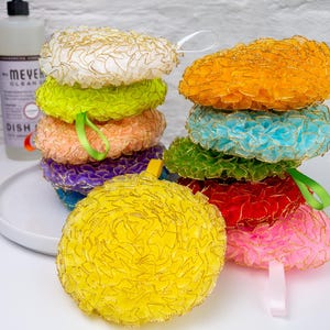 Ribbon Dish Scrubby: Quick Dry, Eco-Friendly Dish Sponge, Tawashi