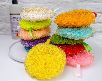 Ribbon Dish Scrubby: Quick Dry, Eco-Friendly Dish Sponge, Tawashi