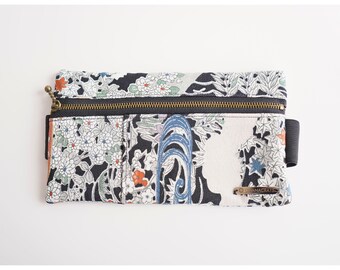 Zipper Pen Pouch with Elastic Band, Front Pocket, For Journal