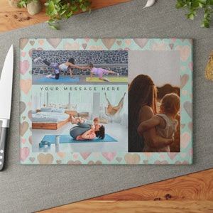 Personalized Glass Cutting Board, Customize with Your Picture,Custom Cutting Board, 8x11, 11x15, Kitchen Decor, Gift, Keepsake