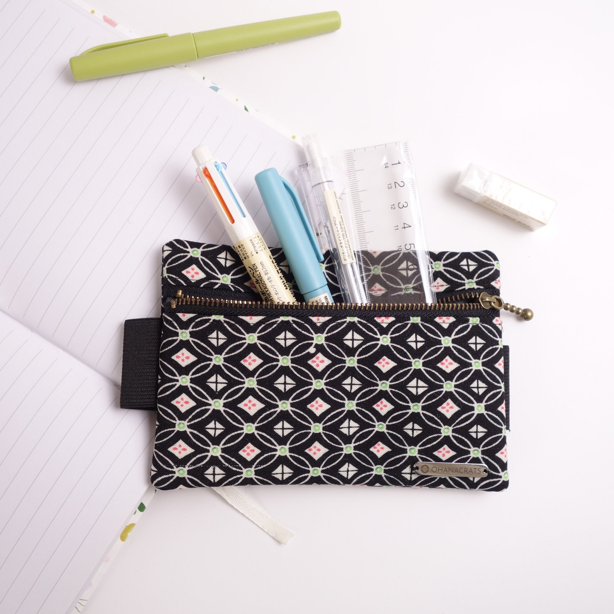  Adjustable Pen Holder Pencil Holder, Elastic Band Pen Pouch  Sleeve for Hardcover Journals, Notebooks, Planners, Binders. Fits Regular &  Large Notebooks. Hold Multi Pens, Detachable. : Office Products