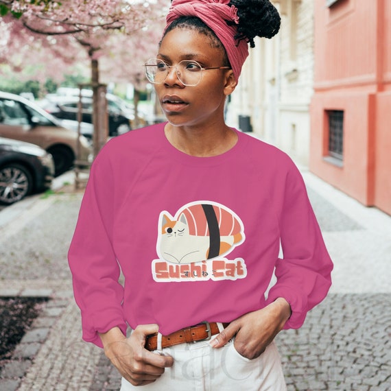 Sushi Cat Sweatshirt Cat Shirt Unisex Sweatshirt Gneder nuetral Adult Youth Kids Gift Kawaii Cat Lover Gift for Her Etsy