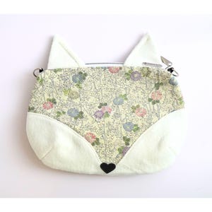 Fox Bag, Cross Body Bag, Sling Bag, Shoulder Bag, Messenger Bag, Purse, Fox, Japanese Kimono Fabric