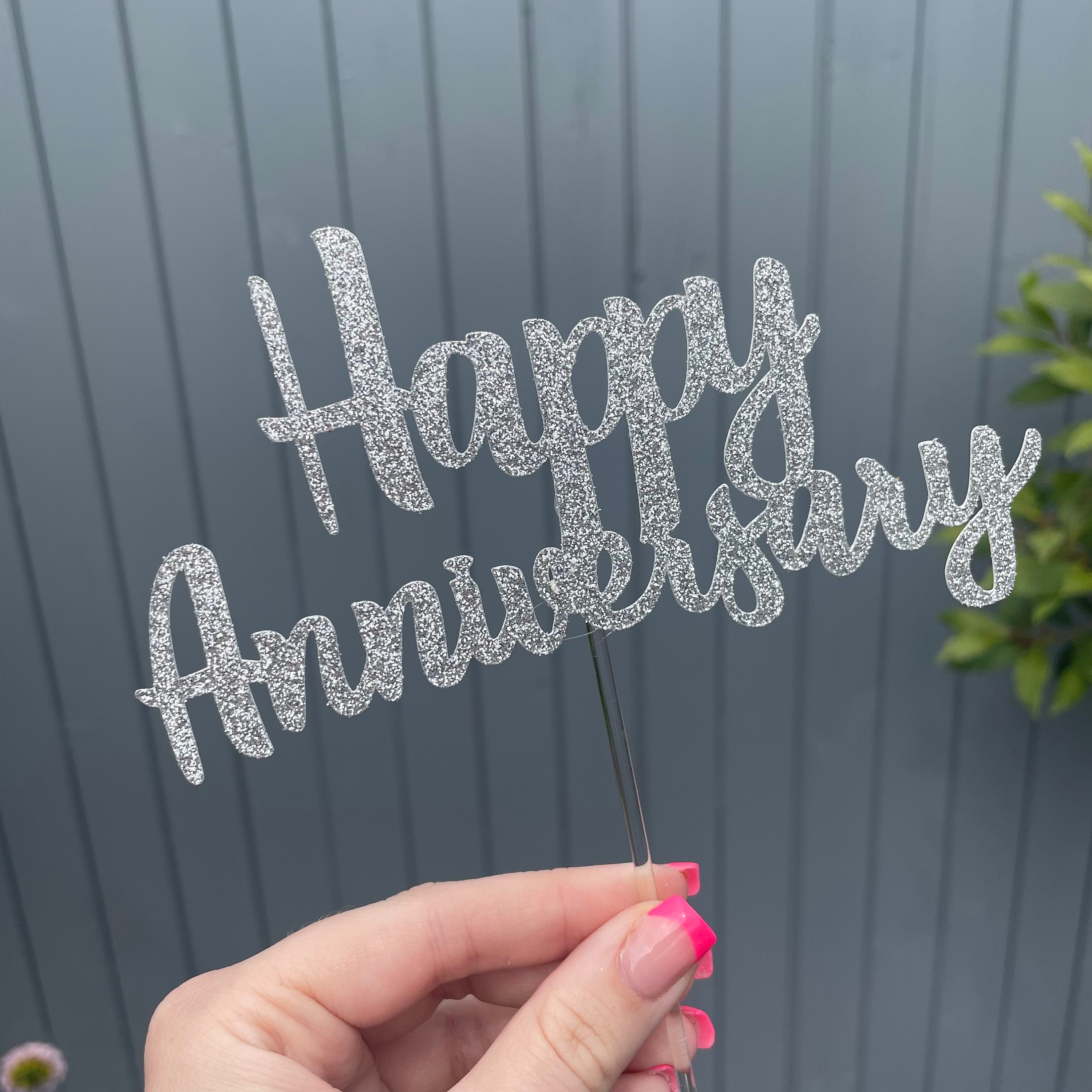 Happy Anniversary Cake Topper Etsy UK