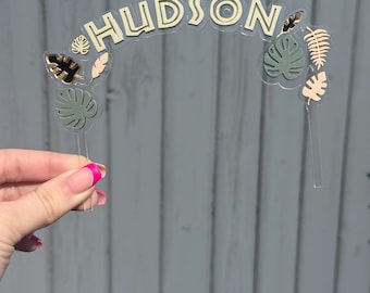 Leaf lion king  cake topper arch