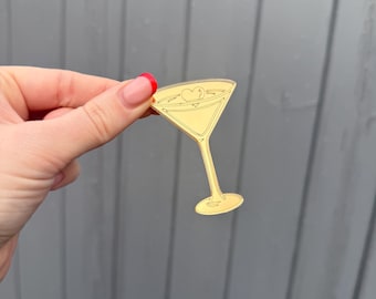 Heart valentines  Martini cocktail cup cake decoration