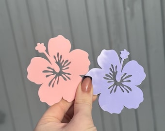 Acrylic Hawaian Flower cake or cupcake decoration