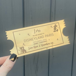 Personalised Disney golden ticket surprise holiday