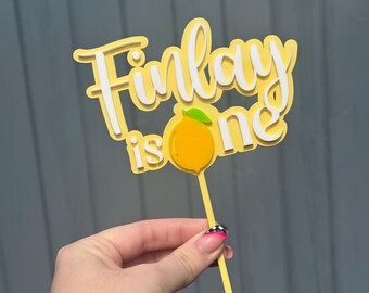 Acrylic Lemon  Cake topper
