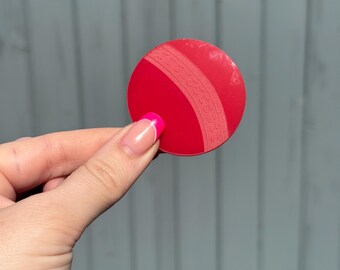 Acrylic cricket ball cake decoration (1 charm)