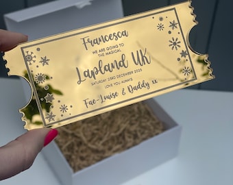 Personalised  with snowflakes surprise holiday / event / concert keepsake ticket