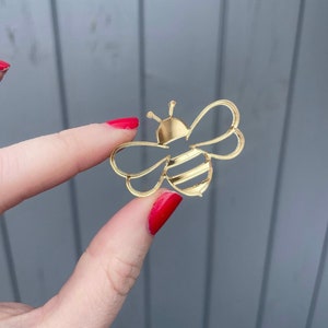 Acrylic or wood bee cup cake decoration (1 bee)