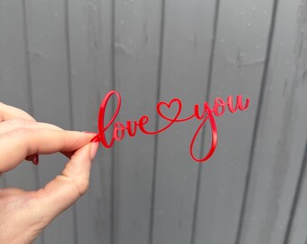 Love you  Cake Charm