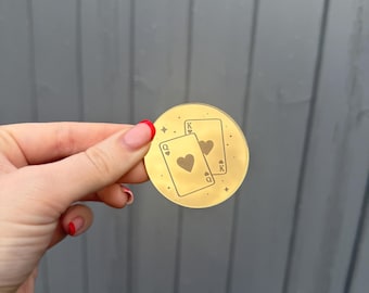 King and Queen of hearts    cupcake toppers discs