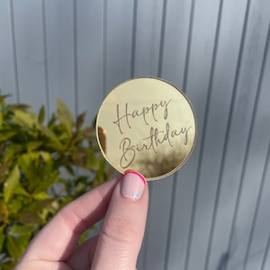Any Text  cupcake toppers discs