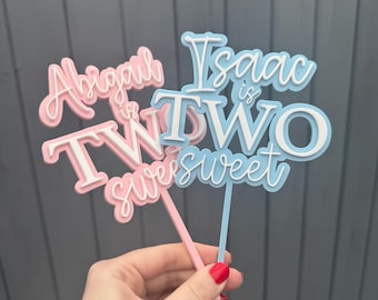 Two sweet   Cake Topper any colour