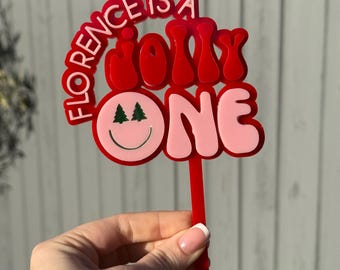 Acrylic Jolly ONE  Cake topper