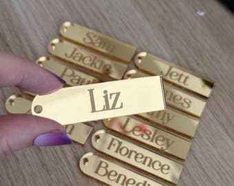 Acrylic engraved tag / place name