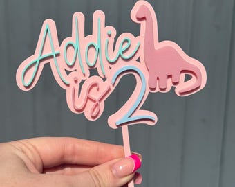 Acrylic Dinosaur Cake Topper