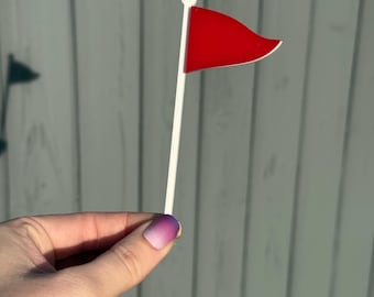 Golf flag cake topper