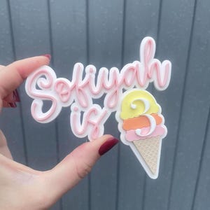 Ice Cream  and and age Cake  Charm