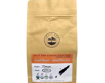 Organic Timor Coffee Beans: Medium Roast, Dark Chocolate Notes
