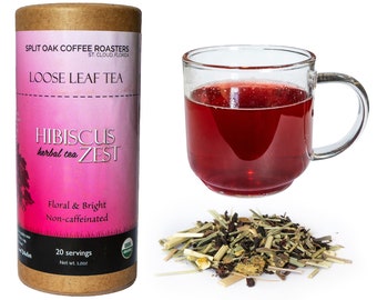 Organic Hibiscus Zest Herbal Loose Leaf Tea