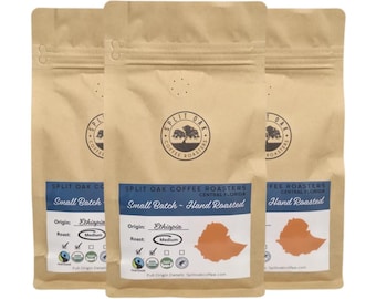 3 Pack Ethiopian Whole Bean Coffee: Strawberry, Orange, Cocoa - USDA Fairtrade