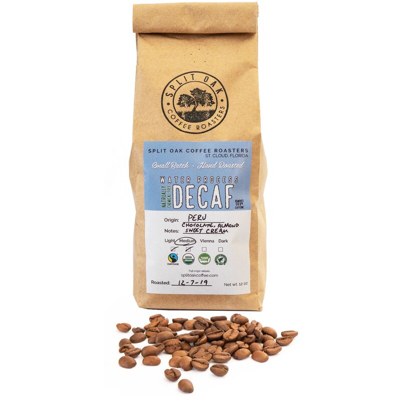 Organic Decaf Coffee Medium Roasted Peru Coffee Whole Beans Etsy