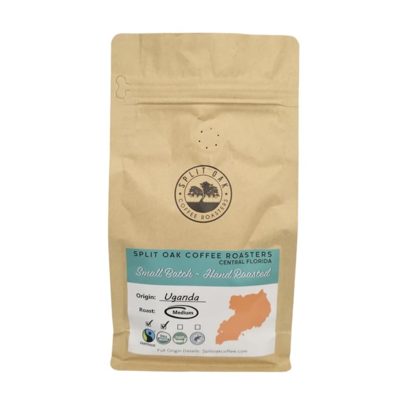 Organic Uganda Whole Bean Coffee - Medium Roast image 1