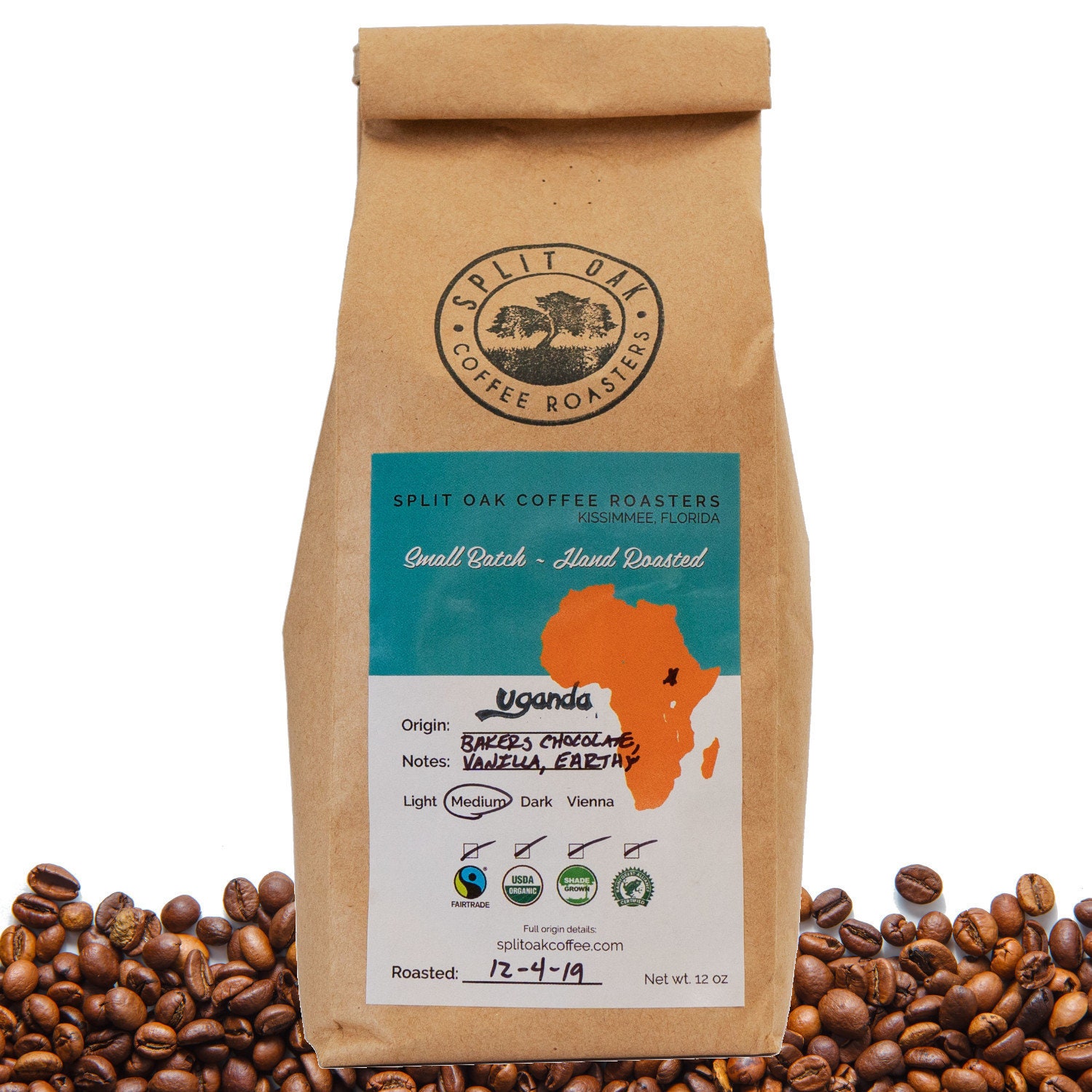 Organic Uganda Whole Bean Coffee 12oz Medium Roast Etsy