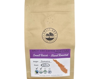 Organic Sumatra Coffee: Medium Roast, Chocolate Notes, Fair Trade, Whole Beans