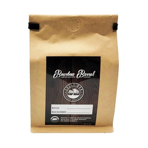 Organic Bourbon Barrel Roasted Coffee Beans 10oz, Limited Edition Barrel Aged to Perfection Whole Beans, Medium Roast Award Winning-