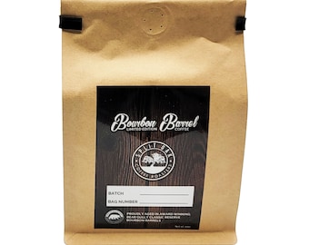 Organic Bourbon Barrel Roasted Coffee Beans 10oz, Limited Edition Barrel Aged to Perfection Whole Beans, Medium Roast Award Winning-