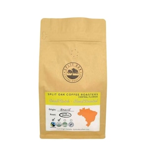 Organic Brazil Cerrado Coffee: Medium Roast Whole Beans