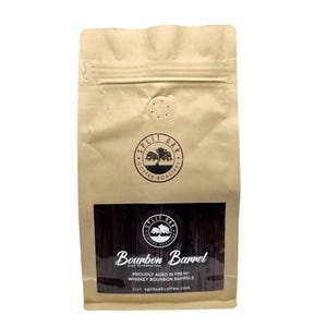 Bourbon Barrel Aged Coffee Beans: Organic Medium Roast, 10oz