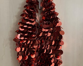 Handmade Sequin Shoulder Purse: Cozy Autumn Tote Bag