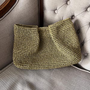 Handmade Pouch Clutch Bag, Luxury Bag, Raffia Clutch, Crochet Clutch, Party Clutch Bag, Bridal Raffia Clutch Bag, Straw Beach Bag, Straw bag