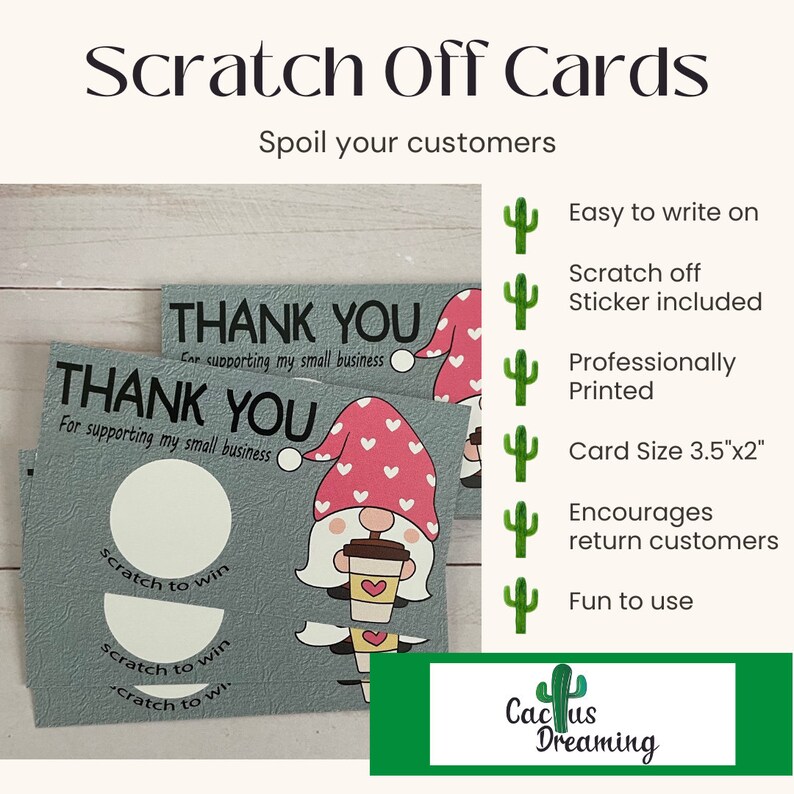 Valentine's Day Scratch off Thank You Cards Scratch off Cards ...