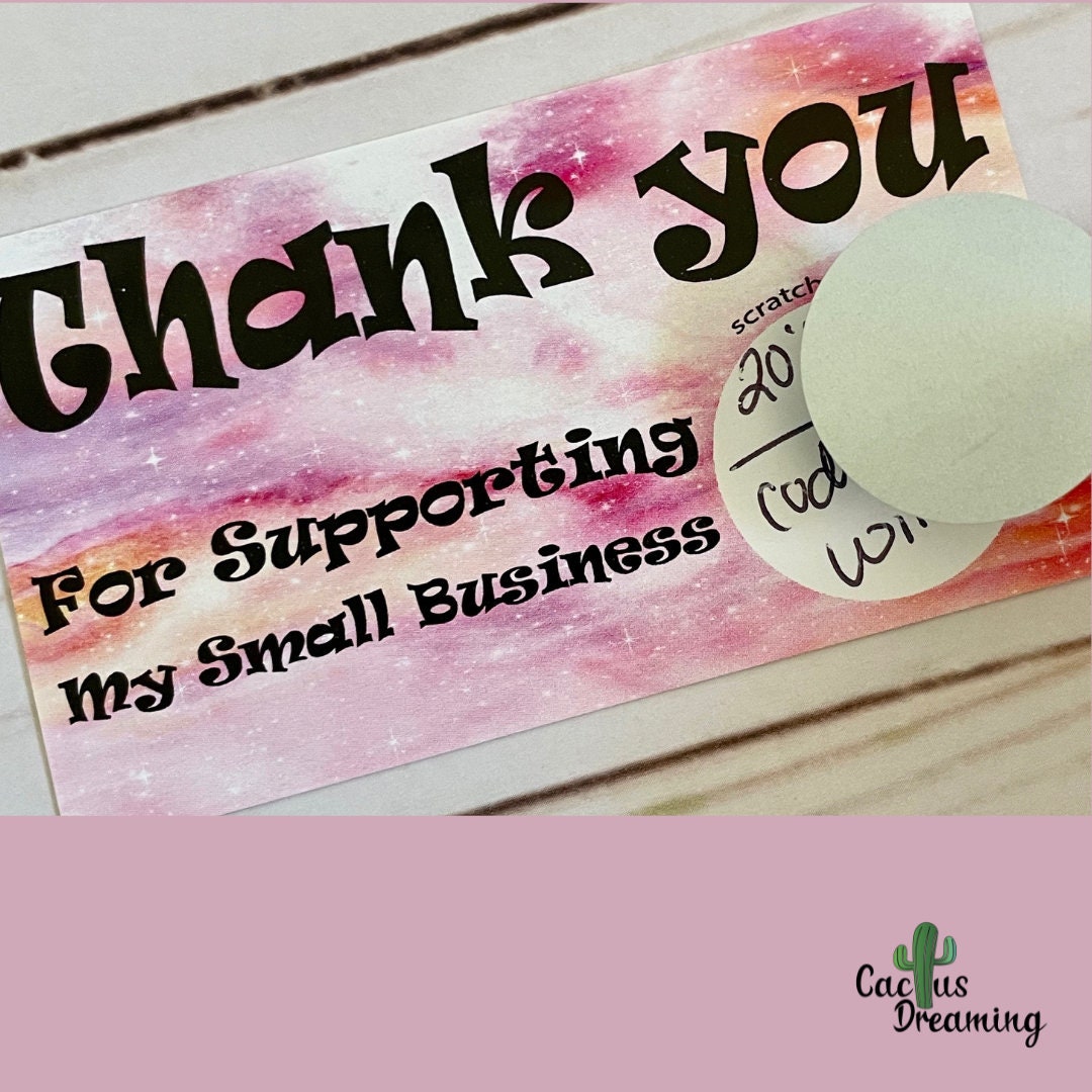 Return Thanks. Message Scratch off Thank You Cards Pink Watercolored Business Cards, Packaging ...