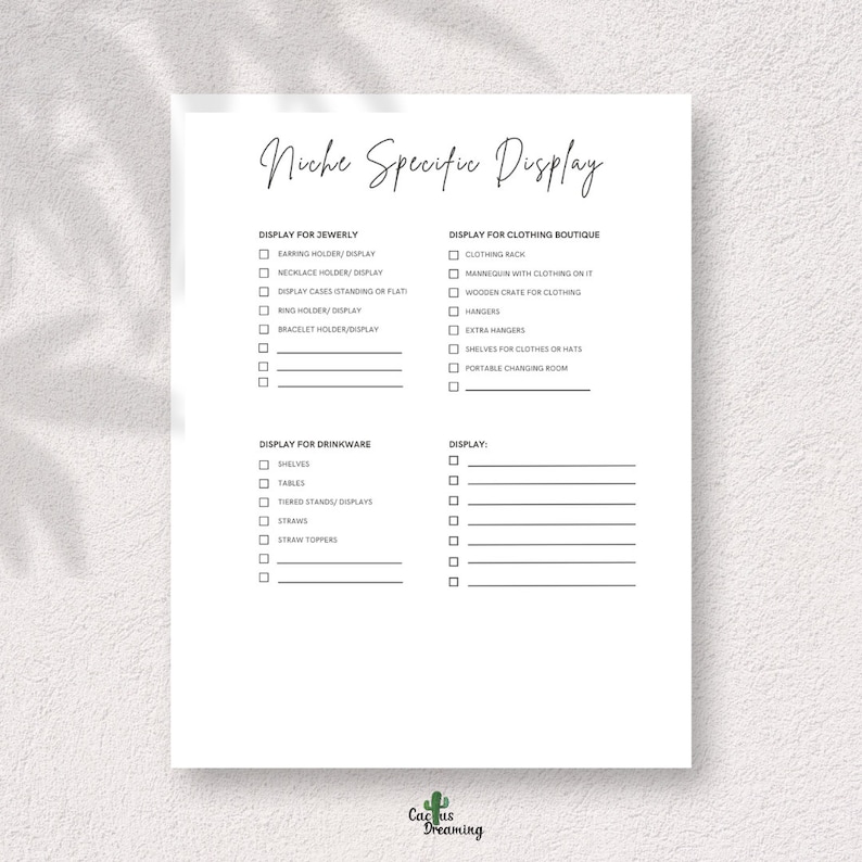Editable Checklist Canva Template Pop-up Shop Vendor Tips Market ...