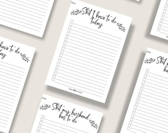 Fun To-Do List Mom Check List Printable Digital PDF Download Digital Planner Printable Household Manager Instant Digital Brain Dump