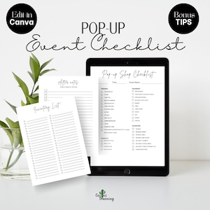Craft Show Vendor Checklist Canva Template, Instant Download, Event Planning, Digital Planner, Business Check-List, Business Resources