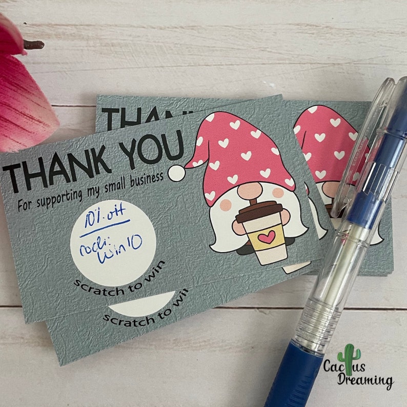 Valentine's Day Scratch off Thank You Cards Scratch off Cards ...