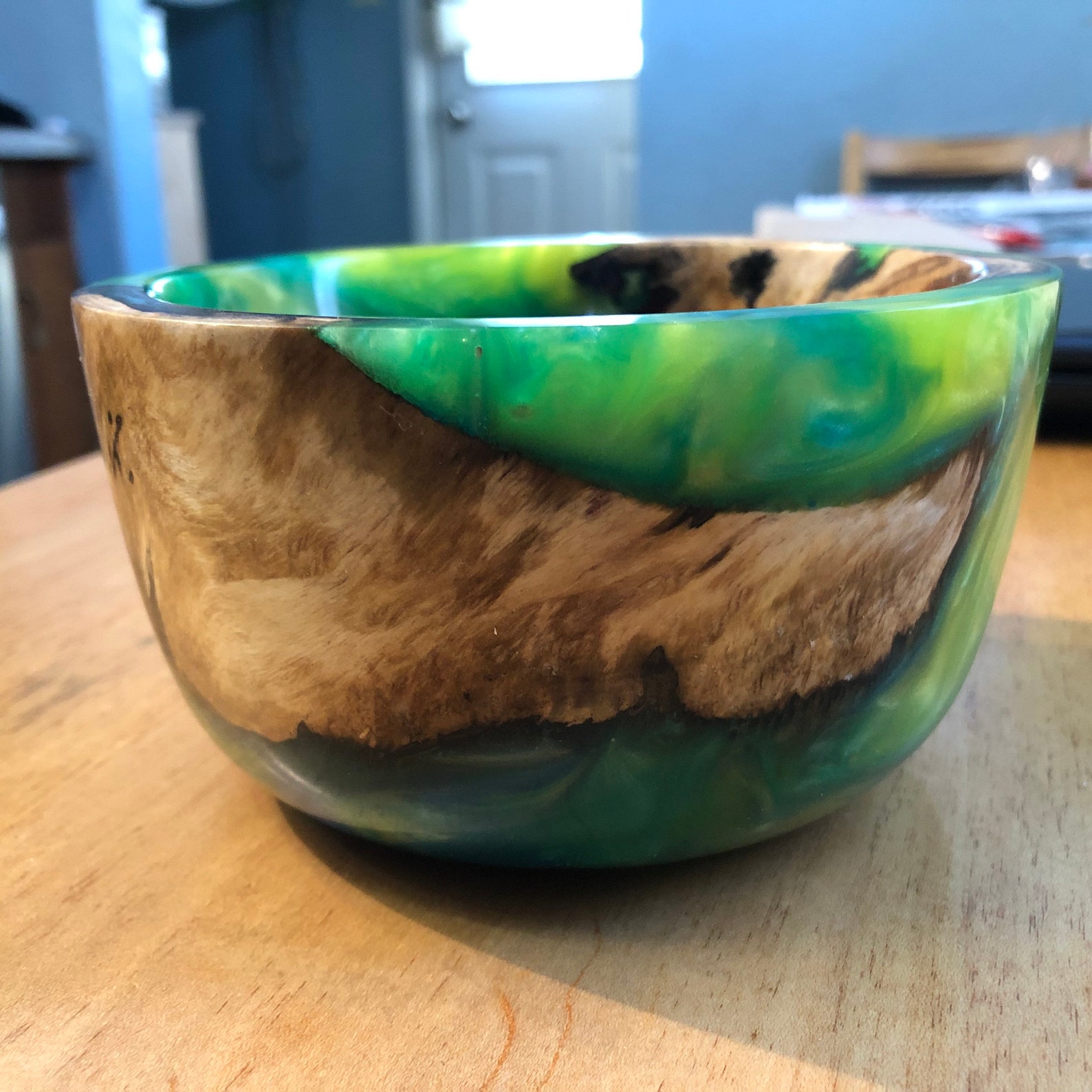 Wood & Epoxy Resin Bowl Etsy