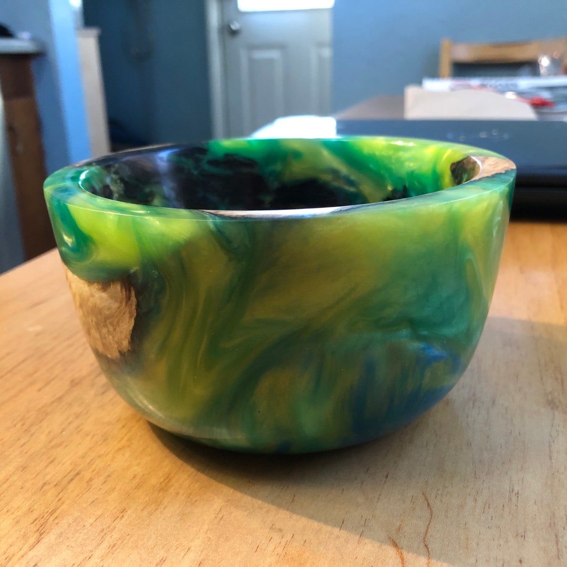 Wood & Epoxy Resin Bowl Etsy