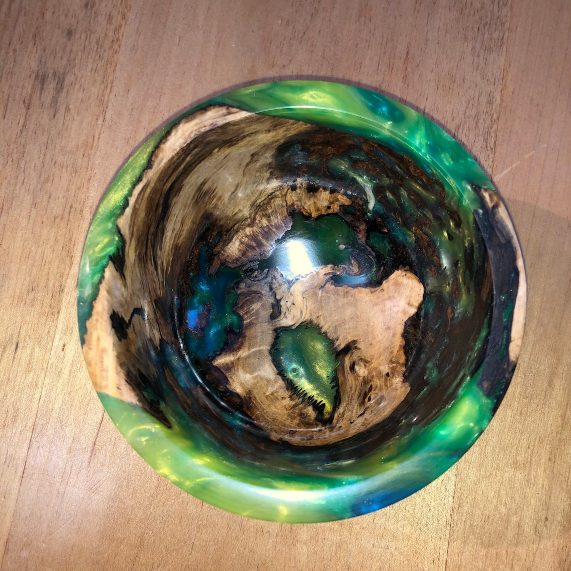 Wood & Epoxy Resin Bowl Etsy