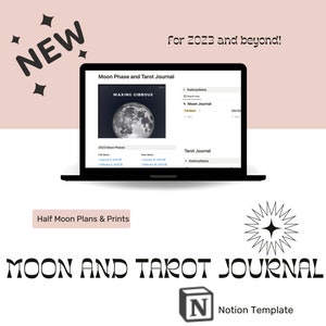 2023 Moon Journal Tarot Database Tarot Journal Notion Template