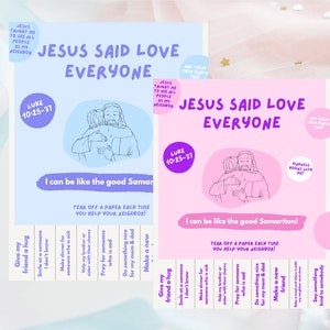 Good Samaritan Religious Handouts, Jesus Said Love Everyone, Come Follow Me Primary, Digital Download